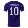 Maglia ufficiale Argentina Maradona 10 Trasferta Mondiali 2022 per Uomo